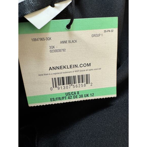 Anne Klein Womens Faux Suede Flared Skirt Black Size 8 NWT Knee Length - Picture 3 of 12